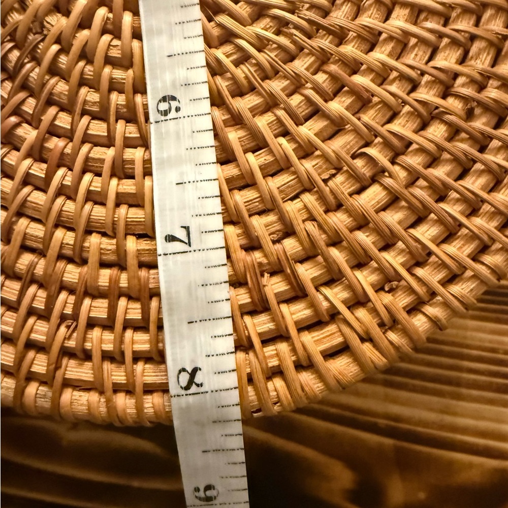 Round Rattan Woven Boho Bag - Picture 5 of 5